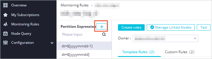 Add a partition filter expression