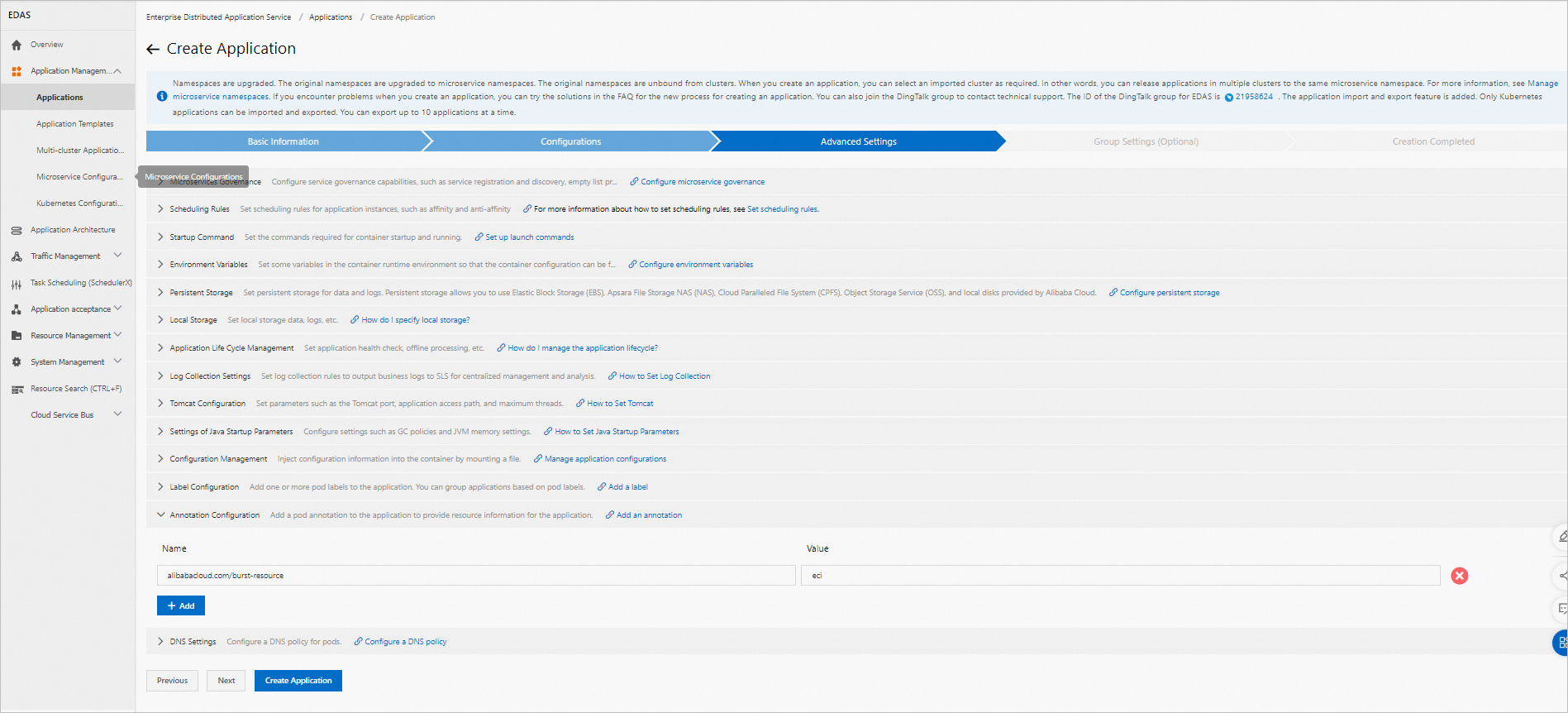 ECI-based scheduling