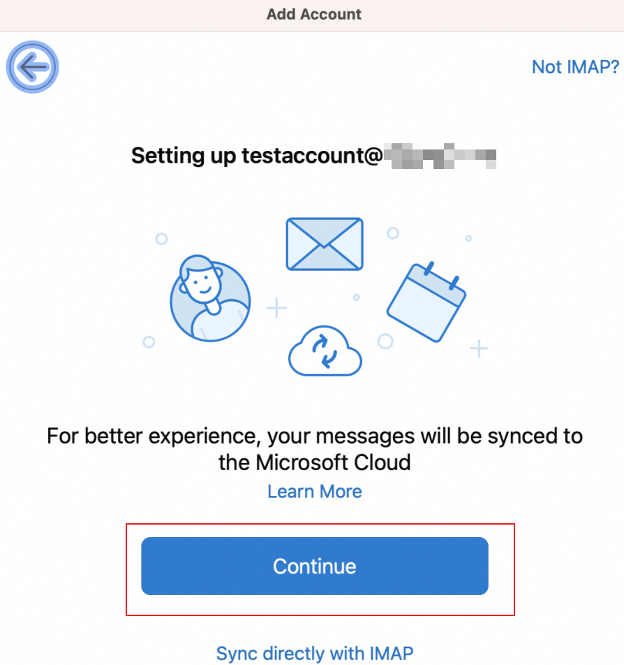 IMAP and POP account type