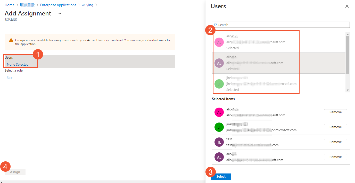 Assign the application to Azure AD users