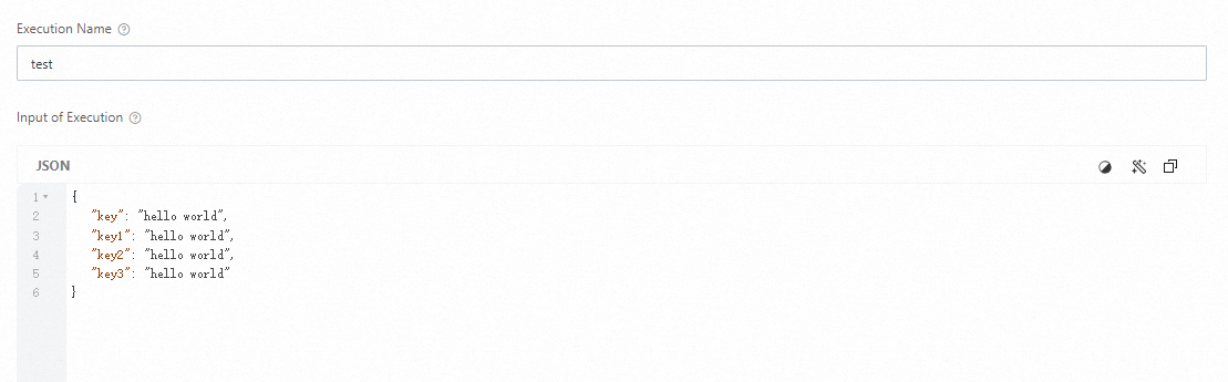 Execute Workflow panel