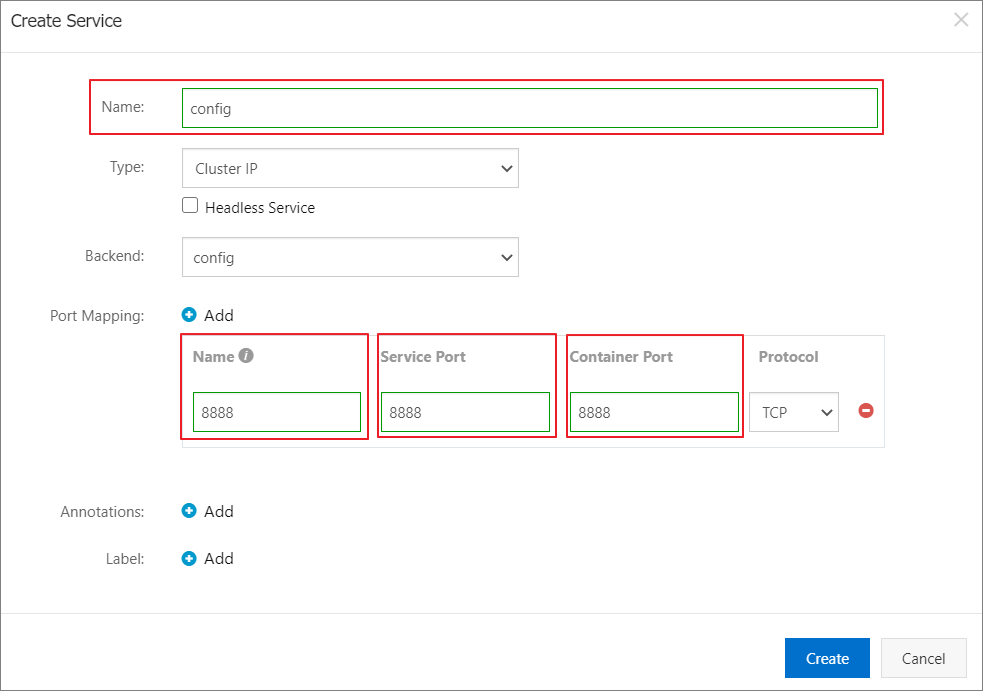 Create a Service