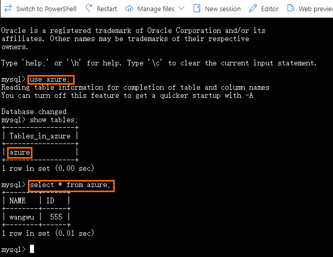 Azure Database