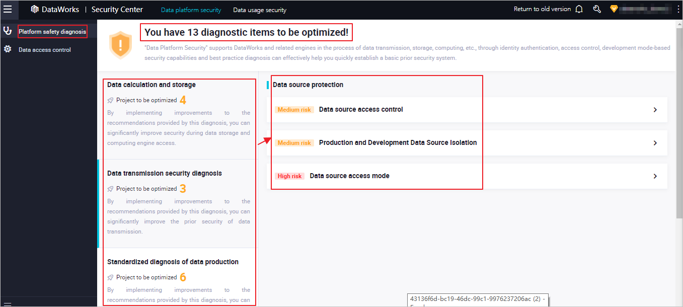 Platform security diagnostics