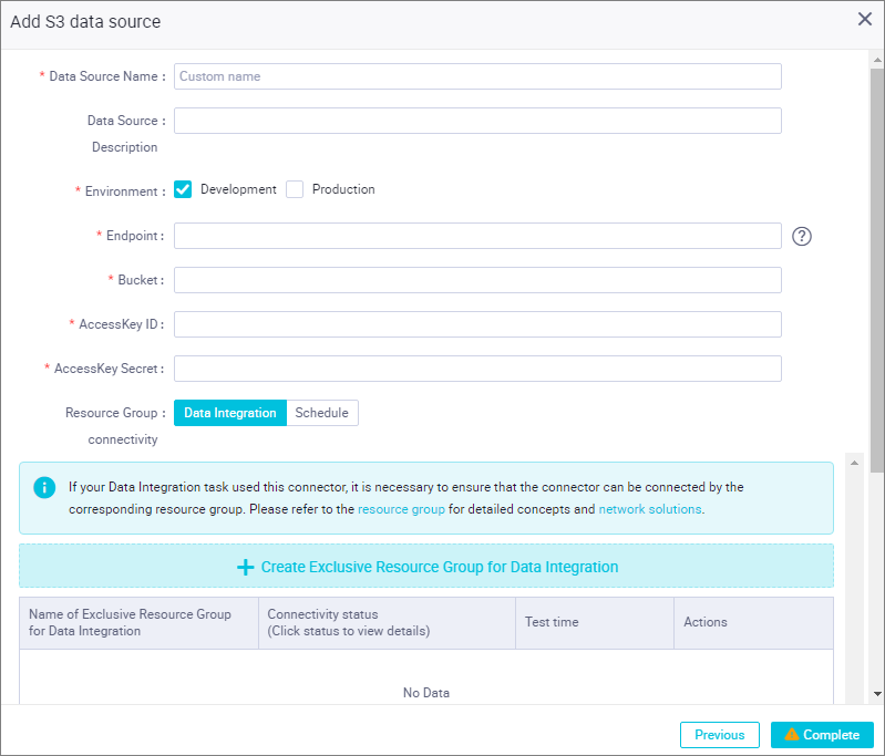 Configure the basic information