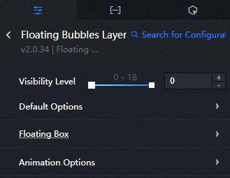 Flow Bubble Layer Configuration panel