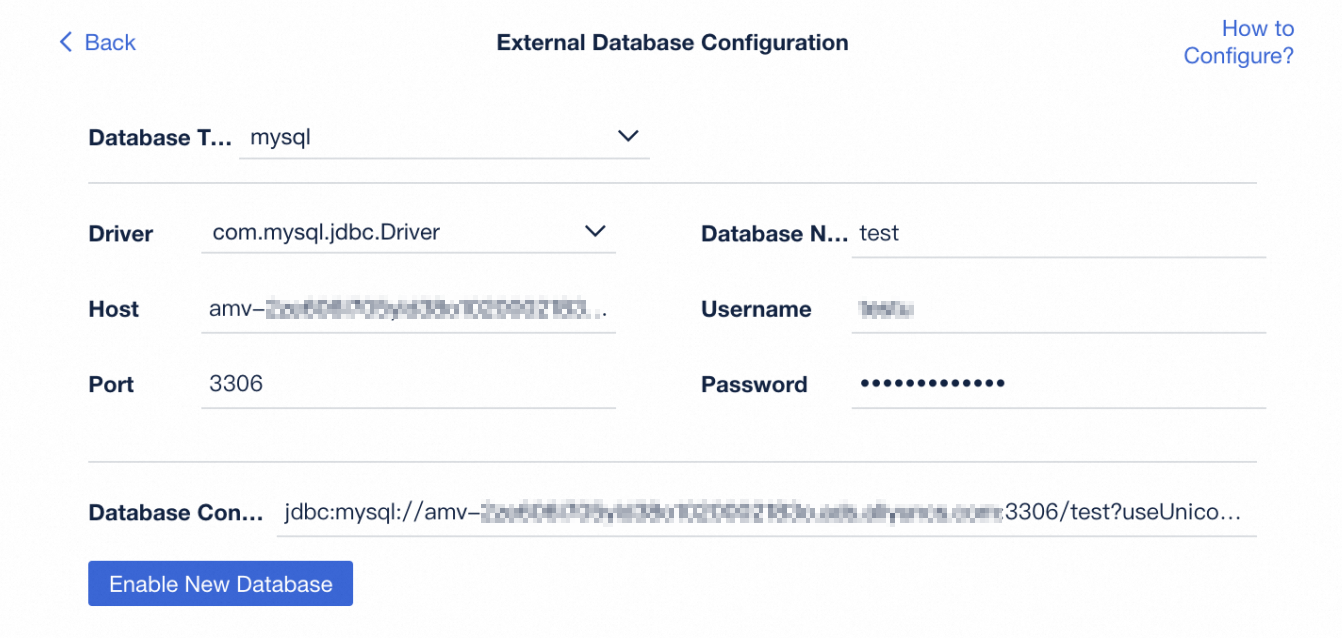 Configure a database 2