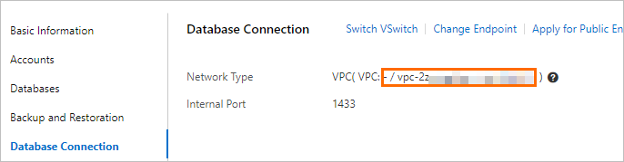 Check the VPC of the RDS instance