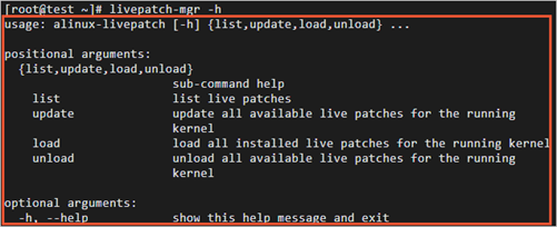 Use of livepatch-mgr