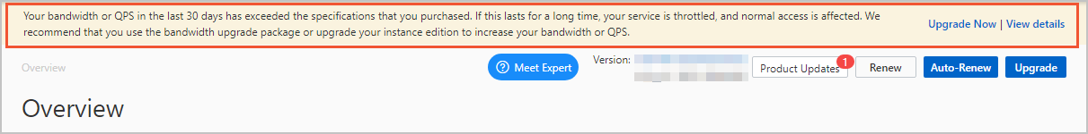 Bandwidth or QPS exceeded
