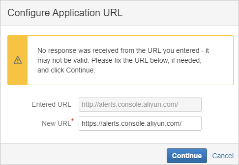 Configure Application URL