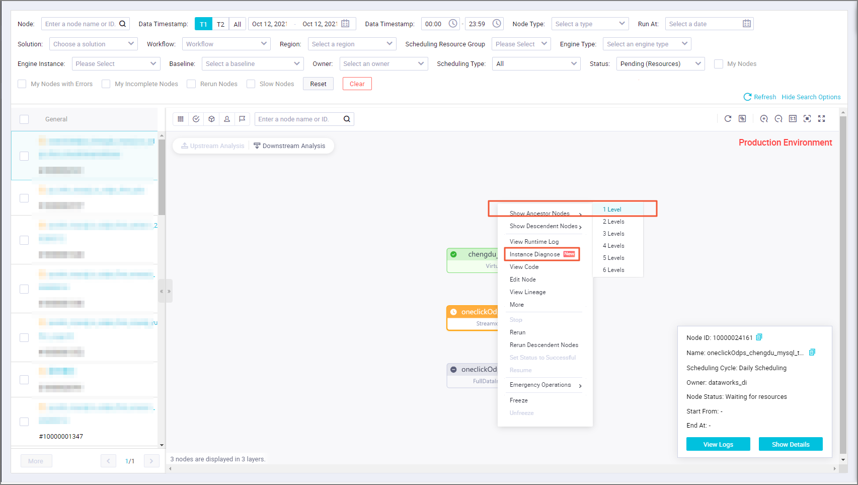 Instance Diagnose