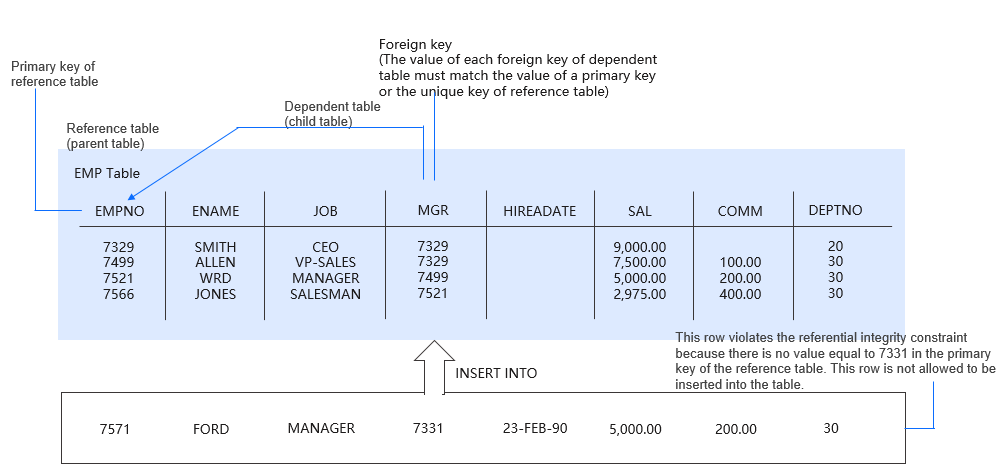 Integrity constraints 