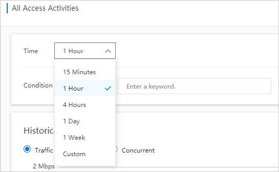Select a time range