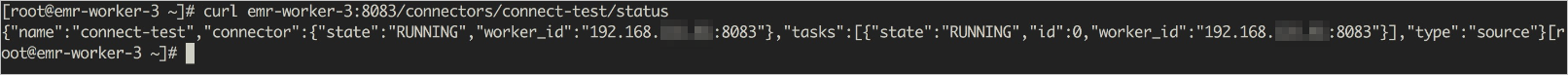 View the status of connect-test