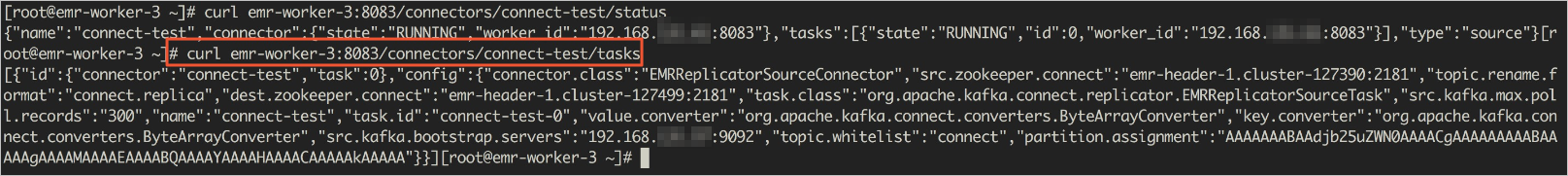 View the details of the task node