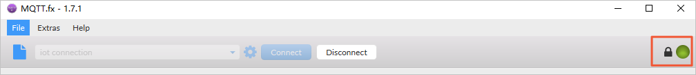Connect the MQTT.fx client to IoT Platform