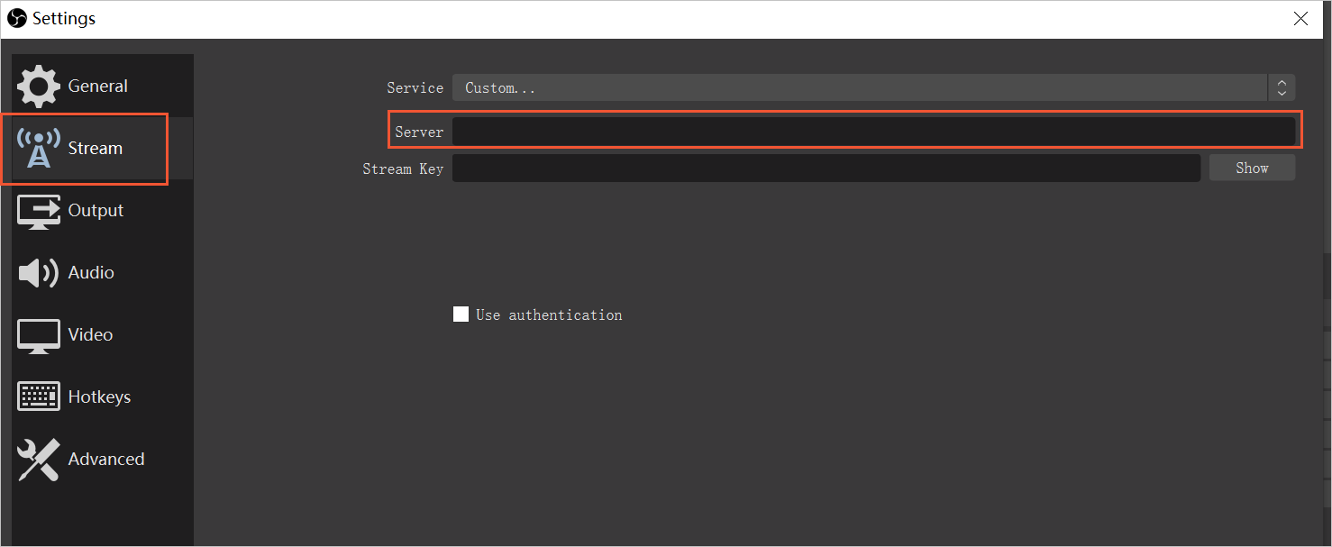 主播侧使用OBS进行推流1