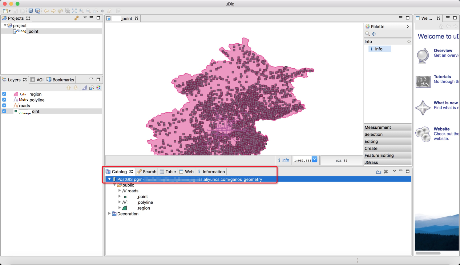 View and manage the geospatial data