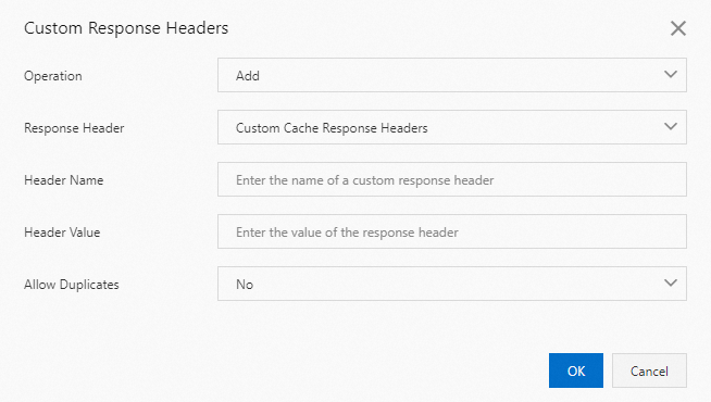 HTTP response header