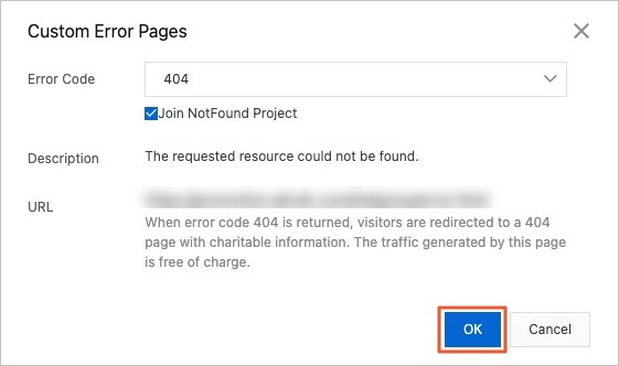 Default pages for the 404 status code