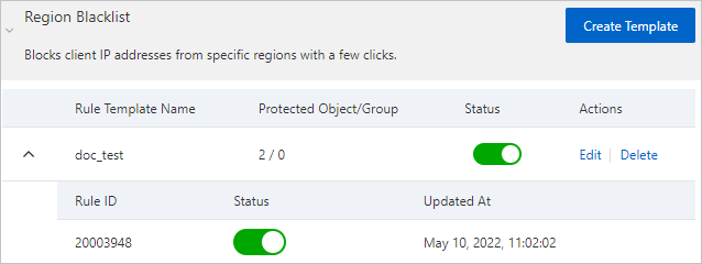 Region Blacklist
