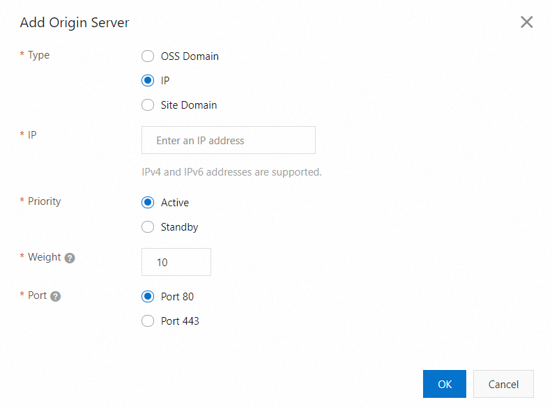 Konfigurasi Informasi Server Asal