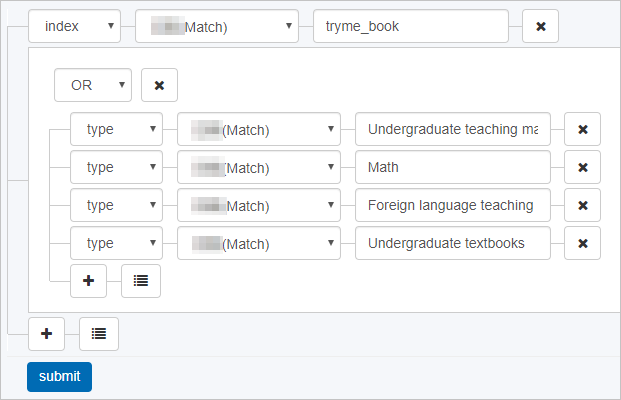 Query with multiple combined conditions