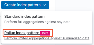 Rollup index pattern
