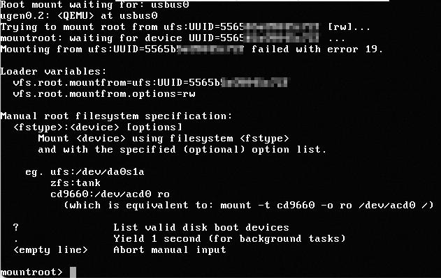 无法进入根分区