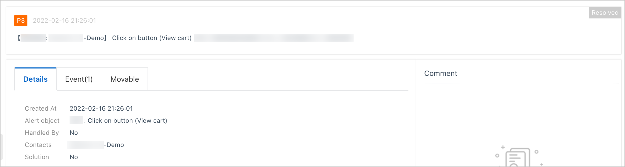 告警发送历史告警详情
