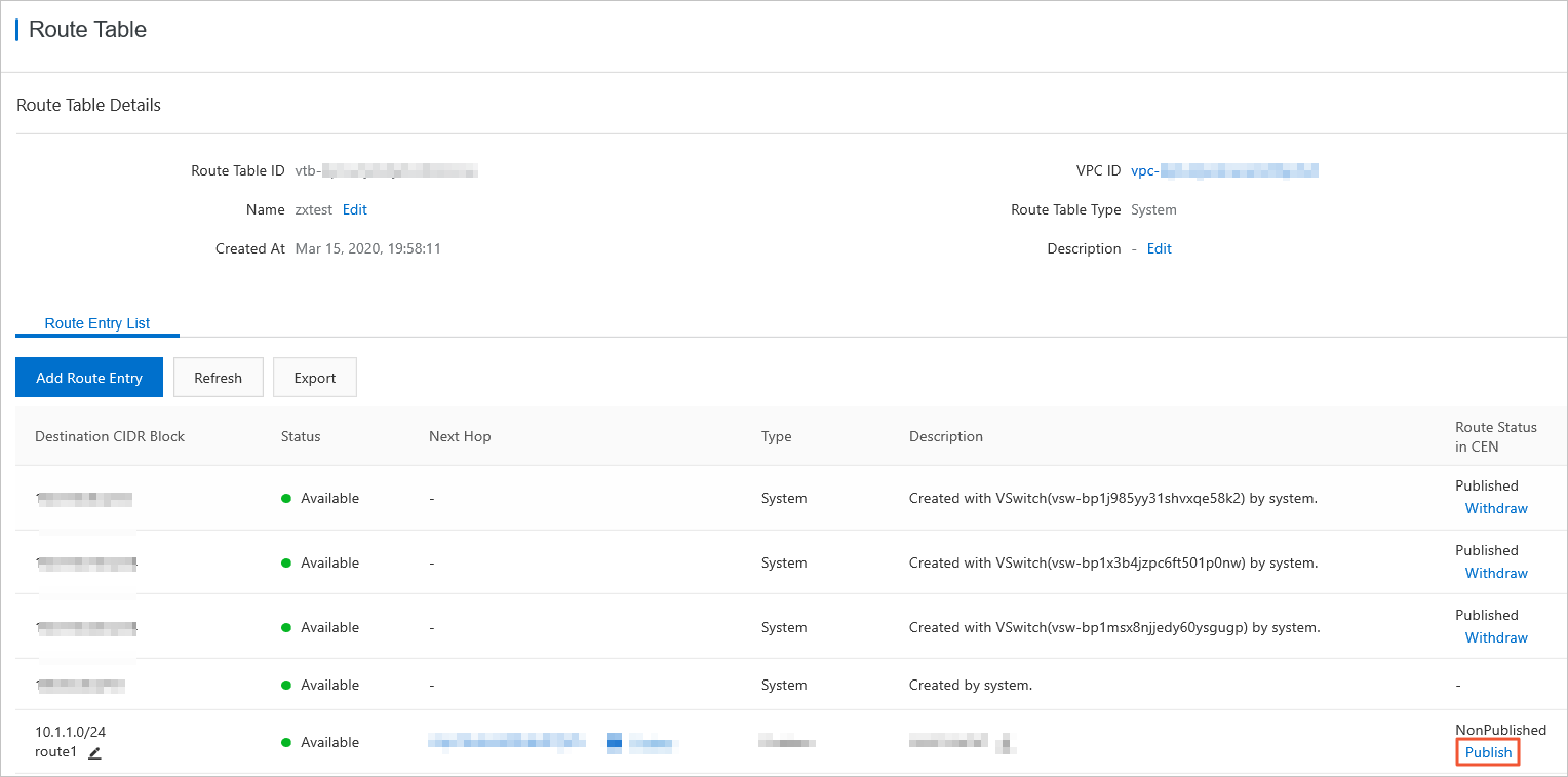 Use multiple methods to connect to Alibaba Cloud-Route advertisement