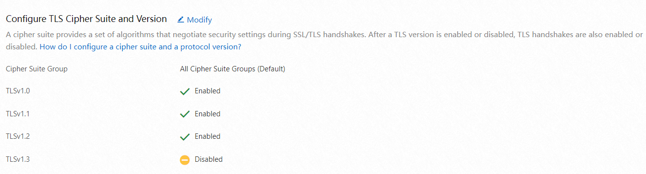TLS version control