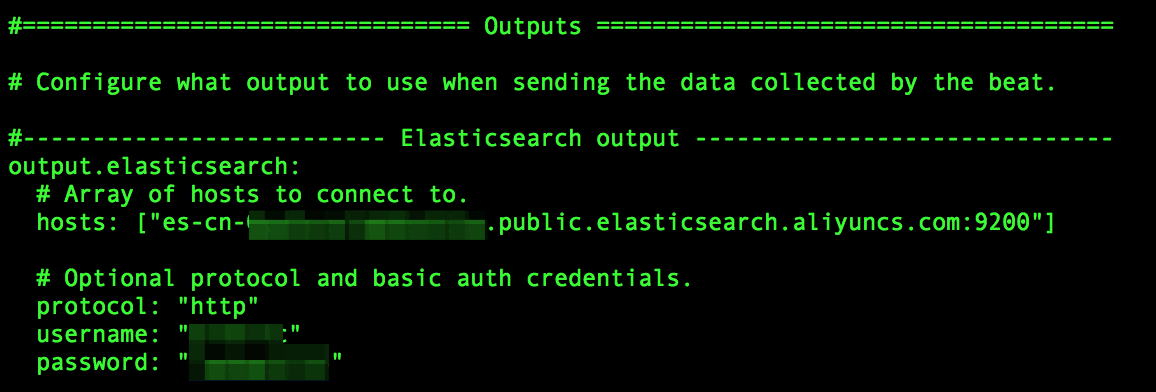 编辑metricbeat.yml文件