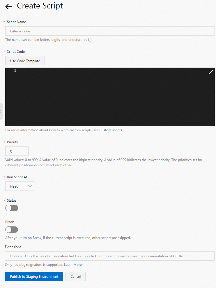 Create Script