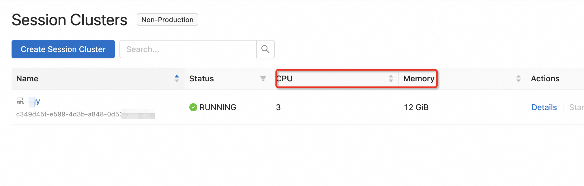 session集群的CPU和内存