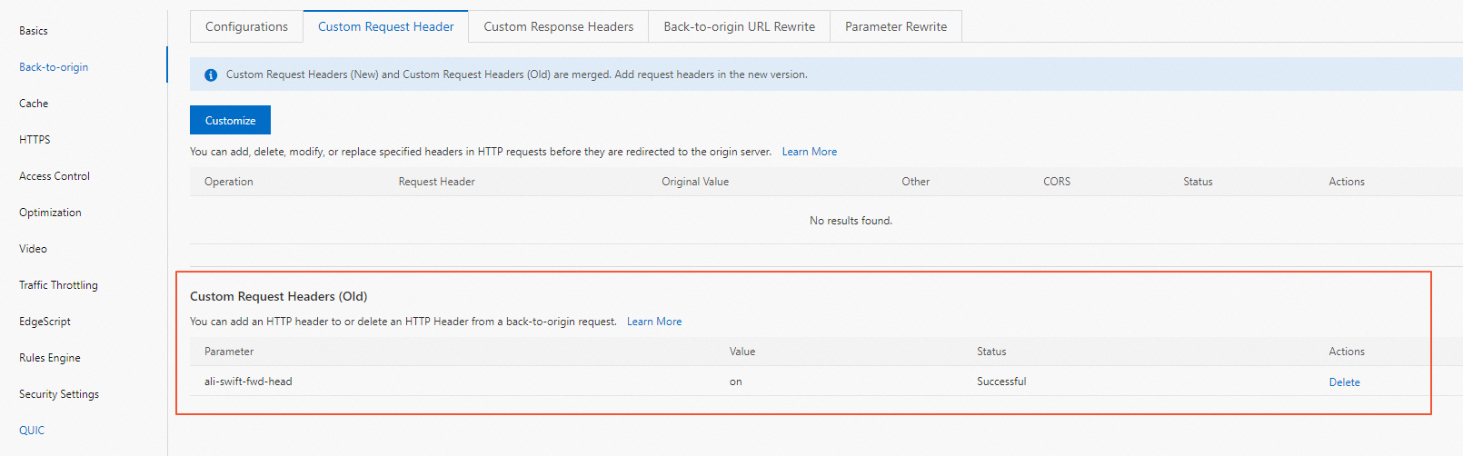 Custom Request Headers (Old)