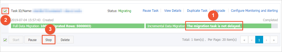 Incremental data migration without delay