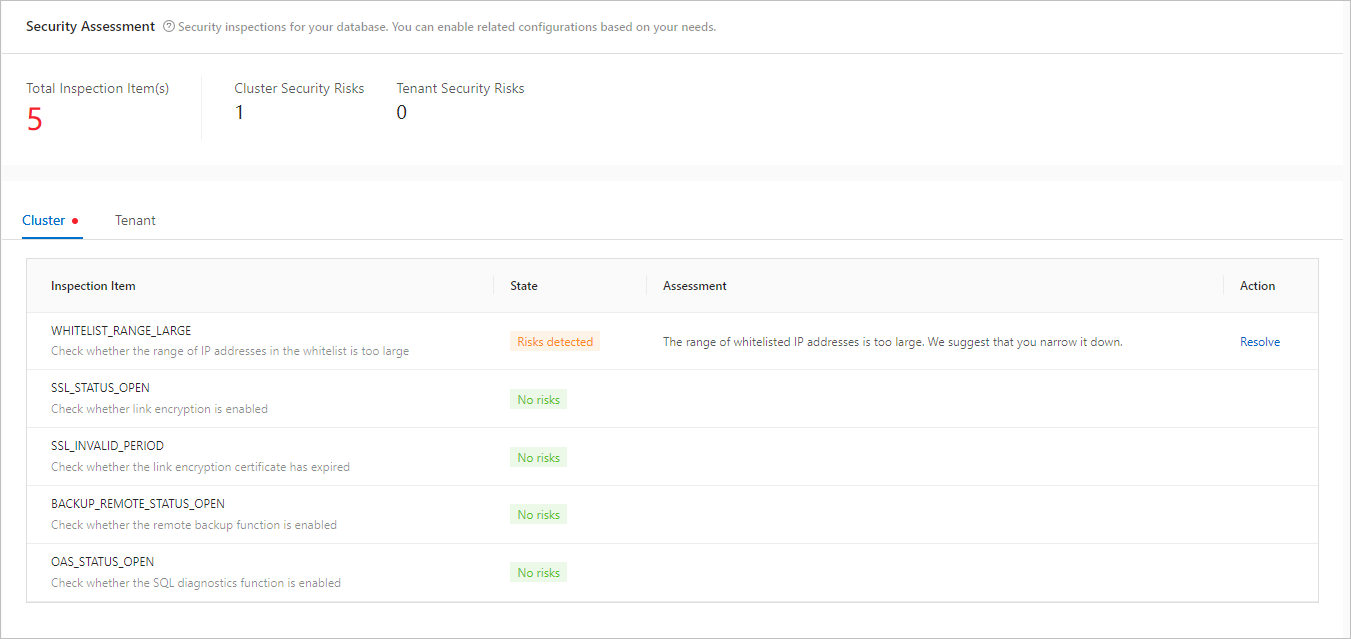 Security Settings