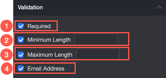 Validasi teks satu baris