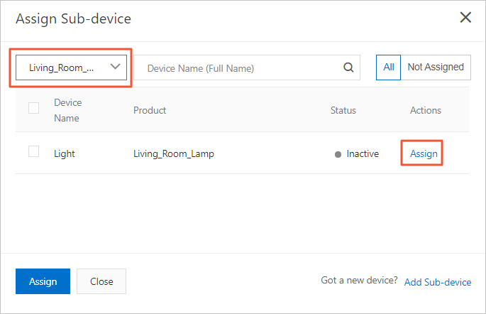 Add Device dialog box