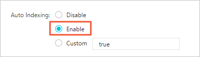 Enable the Auto Indexing feature