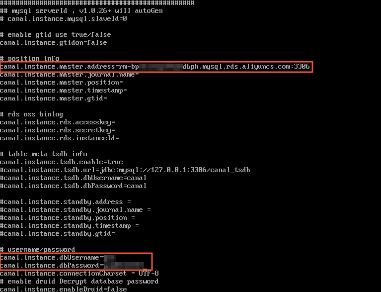 修改conf/example/instance.properties文件
