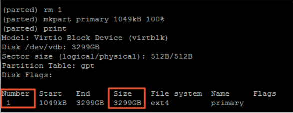GPT partition result