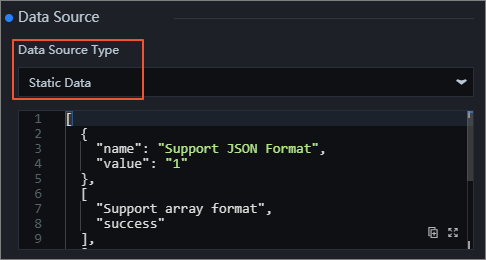 Set Data Source pane