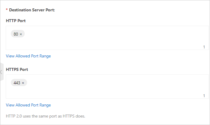 Destination Server Port