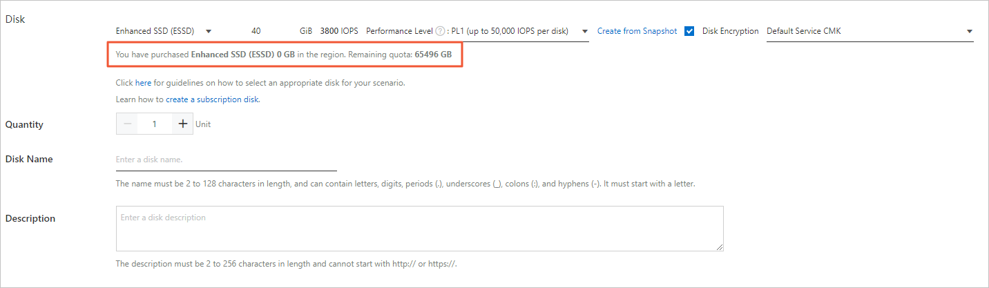 Create a pay-as-you-go data disk