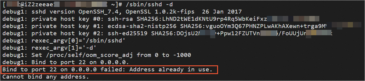 Port sudah digunakan