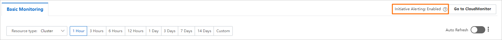 一键告警为开启状态
