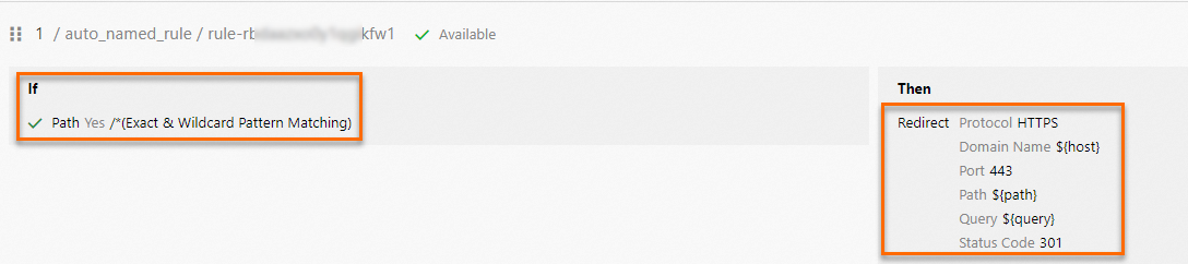 Redirection configuration